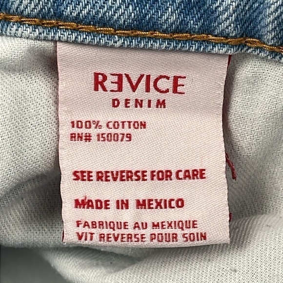 Revice Yin Yang Crop Jeans Split Light Dark Wash Zip Around Front to Back Sz 27 - Picture 13 of 16